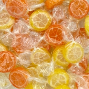 ROCK ORANGE AND LEMON CANDIES